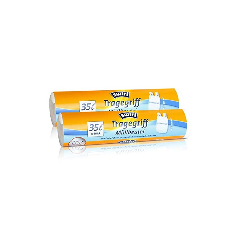 2 x Swirl Carry Handle Bin Liners 35 L (Pack