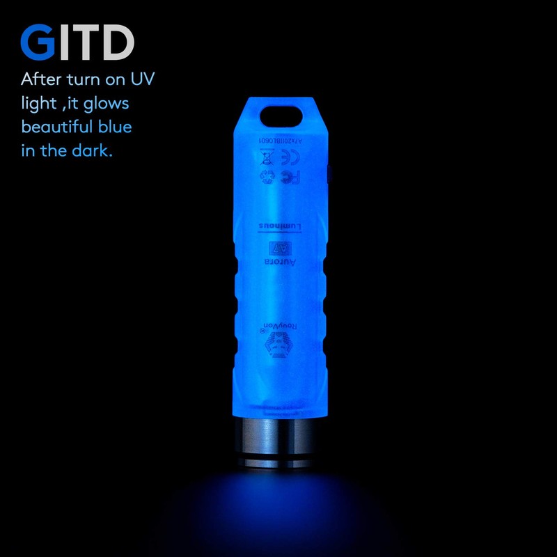 RovyVon Aurora A7x XP-G3 LED Keychain Flashlights, Rechaegeable Max 650