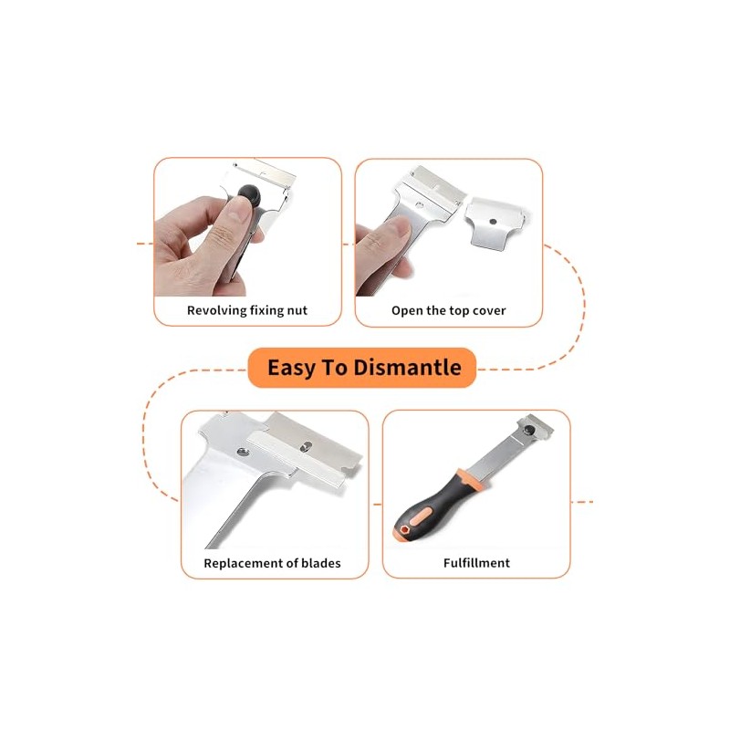 Razor Blade Scraper Tool Set, 4 Pack Paint Scrapers with