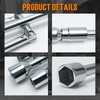TONDA 4 Way Lug Wrench, Foldable Cross Tire Iron Lug