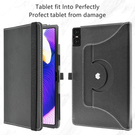MAMA MOUTH Rotation Case for TECLAST T45HD,360 Degree Rotating With Cute Pattern Sleeve Cover for TECLAST T45HD 10.5 Inch Tablet,Black
