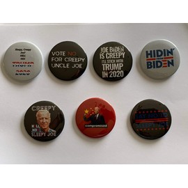 Creepy Uncle Joe/Sleepy Joe – Set of 7, 2.25 inch Buttons
