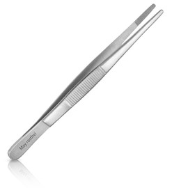 Industrial Forceps - Anatomical Forceps - Straight And Serrated Peak - Length: 5.9 Inches / 15 cm - Stainless Steel