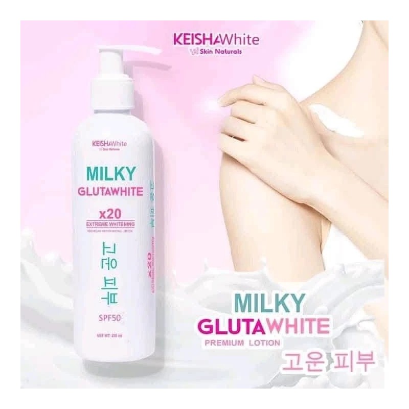 KEISHA White Skin Naturals Milky GlutaWhite x20 Body Lotion with