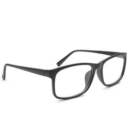 Nearsighted Oversize Myopia Glasses Everyday Use Mens Womens -0.50 Black Distance Glasses (NOT READING GLASSES)