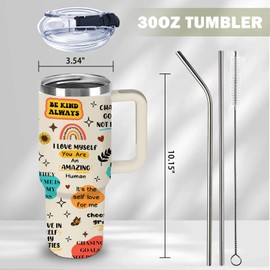 Black Girls Gifts for Women - 30oz Black Girls Tumbler with Handle and Straws Stainless Steel Insulated Travel Mugs, Leak-Proof, Inspiration Gifts for African Black Women Birthday Christmas Water Cups