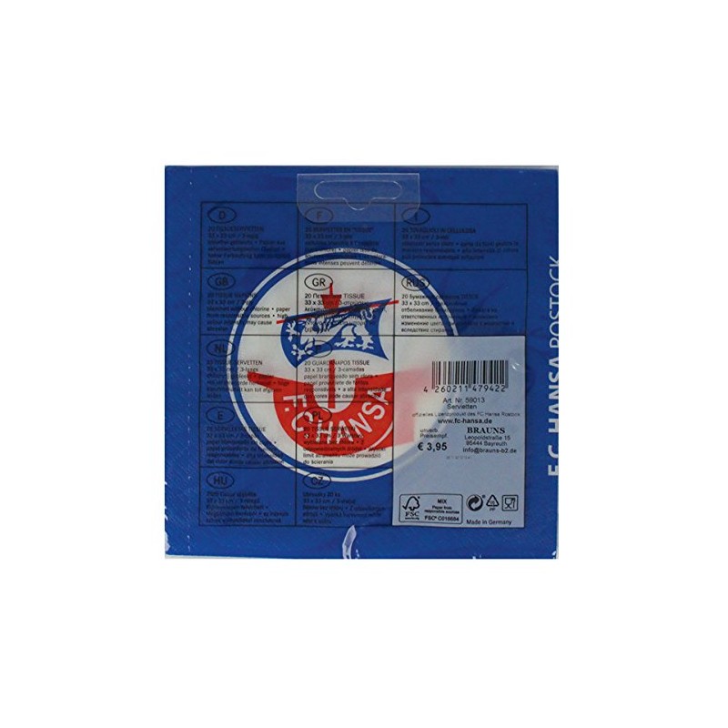 20 Napkins FC Hansa Rostock