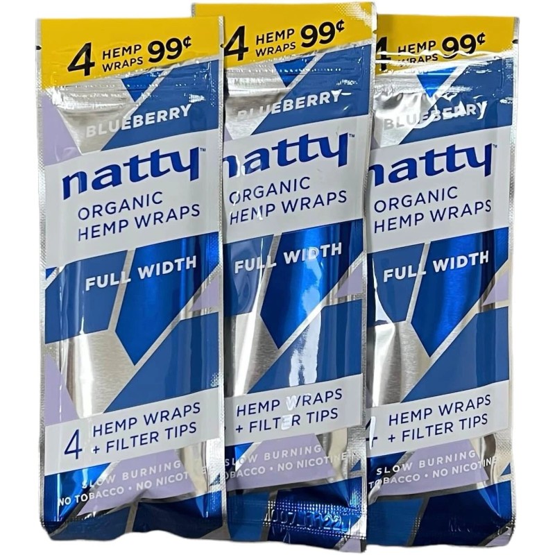 Natty Full Width Wraps 15 Packs Per Box 4 Wraps