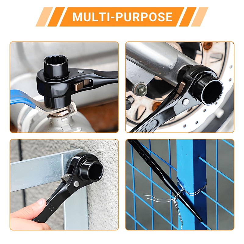 Elecbee Scaffold Podger Ratchet Spanner Ratchet Wrench Double Ratchet Multifunctional