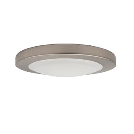 Design House Paxton Integrated LED Ceiling Disk Light, Flush Mount, Dimmable, Brushed Nickel, for Kitchen, Bathroom, Bedroom, Hallway – Design House, 588152