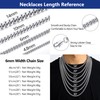 PROSTEEL Stainless Steel Chain for Men 26 inch Long Titanium