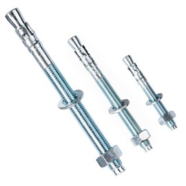 Heavy Duty Anchor, Galvanised, M10 x 150 mm (Pack of 10), Steel Anchor, Heavy Duty Dowel Wedge Anchor, Bolt Anchor, Corrosion Protection, High Load Capacity, Includes Nut and Washer