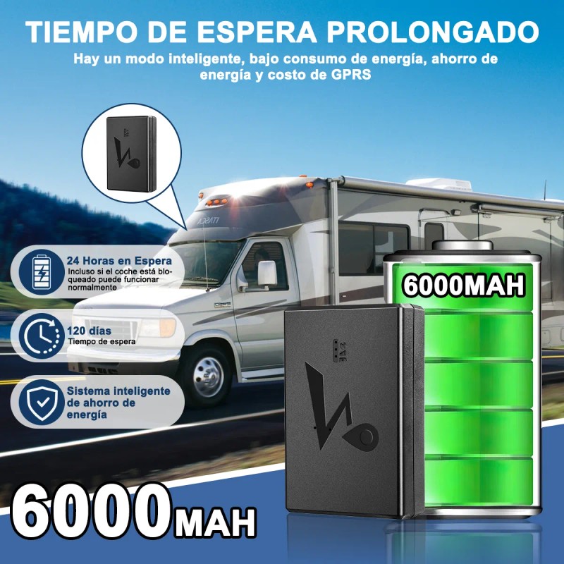 Mini Gps Tracker Auto Tiempo Real 6000mah 2g 4g Con