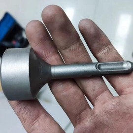 Mwqenxes SDS Plus Ground Rod Driver for Hammer Drill, Universal Ground Rod Bits Driver Socket for GBH-3-28 GBH2-26 (Flat), Durable