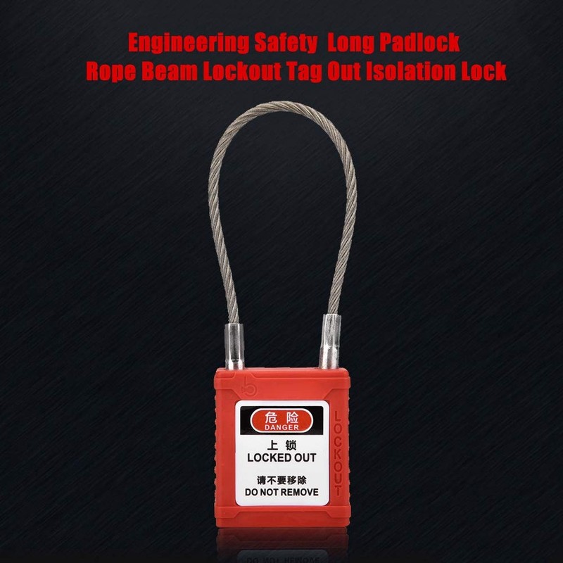 Lockout Padlock, 1Pcs Padlocks with 2 Keys Engineering Safety Padlock