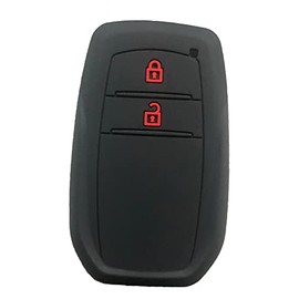 Kinotaka 2 Button Smart Key Case for Toyota Dedicated Design for Yaris New Harrier Aqua Late Model Corolla GR Yaris Key Cover, black (2)