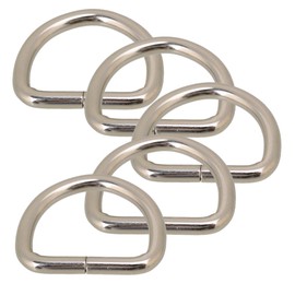 Sliver Metal D Ring Loop Ring for Bags Belt Buckle Straps Pack of 20