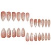 White French Tip Press on Nail Medium Almond Fake Nails