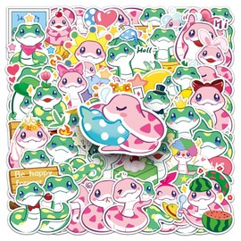 50Pcs Snake Stickers Vinyl Cute Cartoon Animal Stickers for Water Bottle Scrapbook Bumper Laptop Luggage Skateboard Cars Bike Guitar Computer,Waterproof Kawaii Little Snake Stickers for Teens Boys