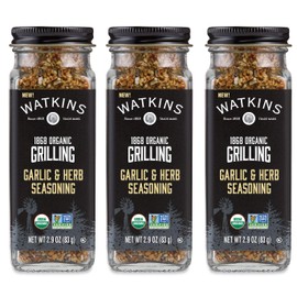 Watkins Organic Grilling Garlic & Herb Seasoning, 2.9 Oz, 3-Pack