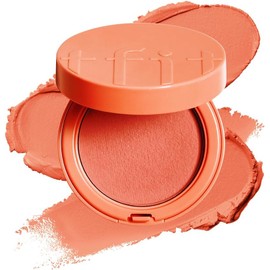 Tfit Fluffy Velvet Cushion Blush, Envase de Cushion, Textura Cremosa, Acabado Ligero y Aterciopelado, Maquillaje Coreano (O01 Coral Orange, 4G)