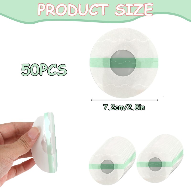 50-Pack Sensor Covers Compatible with Freestyle Libre 1/2/3, Non-Glue Durable