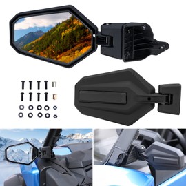 A & UTV PRO Side Mirrors for 2021-2024 Can-Am Commander, Adjustable Folding Break Away Rearview Mirrors for 2018-2024 Can-Am Maverick Sport/Trail Accessories, Replace OEM # 715003639