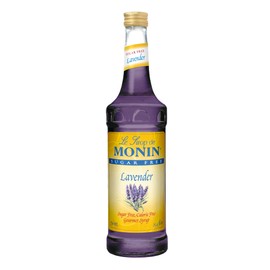 Monin - Sugar Free Lavender Syrup, Aromatic and Floral, Natural Flavors, Great for Cocktails, Lemonades, and Sodas, Non-GMO, Gluten-Free (Glass, 750 mL)