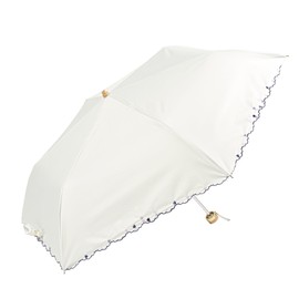 Nifty Colors 2408 OF Folding Umbrella, Light Shielding Petite Heart Embroidery Mini