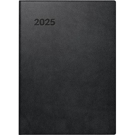 BRUNNEN Pocket Diary Model 731 (2025), 2 Pages = 1 Week, A6, 144 Pages, Plastic Cover, Black
