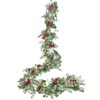 JoyHome 6ft Pine Christmas Garland,Artificail Red Berry Garland Christmas with