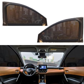 Ruayia Pack of 2 Sun Protection Car Baby Universal, Car Sun Protection Car Children Car Net Elasticity Breathable UV Protection Car Window – Pack of 2