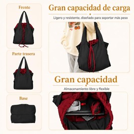 Bolsa de la Compra Reutilizable Plegable, Resistente Bolsa de Comestibles Portátil de Gran Capacidad para Supermercado y Viaje