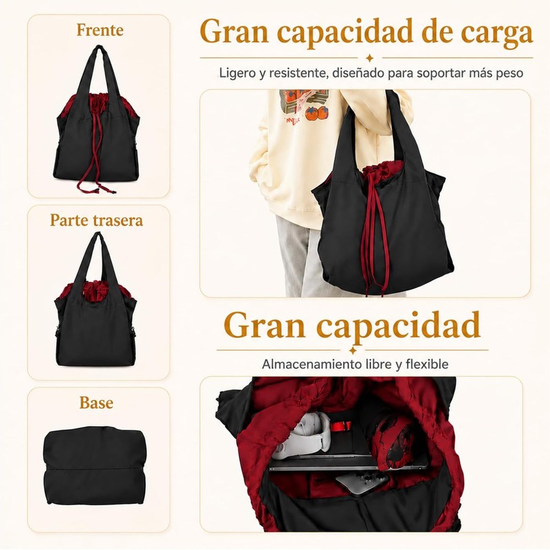 Bolsa de la Compra Reutilizable Plegable, Resistente Bolsa de Comestibles