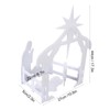 44x27x5cm Christmas Jesus Scene White PP Hollow Board Outdoor Nativity