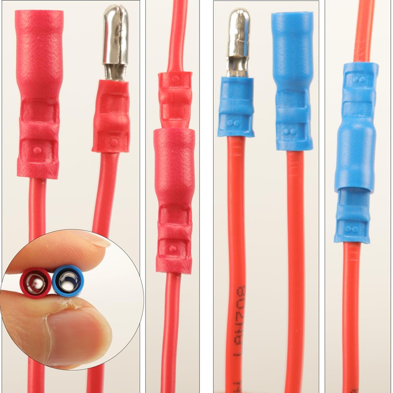 200pcs Bullet Connectors Male and Female, Bullet Wire Terminals Crimp
