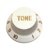 White guitar control knobs 0-10 scale 2x tone + 2x
