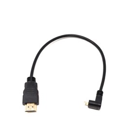 System-S Micro HDMI 1.4 Cable Upwards Angled to HDMI Male 30 cm