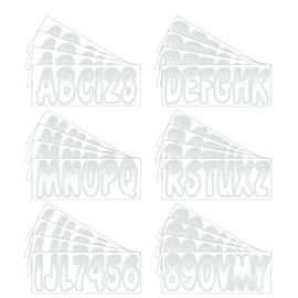 Hardline Products Series 200 Factory Matched 3-Inch Boat & PWC Registration Number Kit, White/Silver