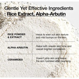 Anua Rice Enzyme Brightening Cleansing Powder 40g K Beauty Momento De Aplicacin Danoche Todo Tipo De Piel                                             