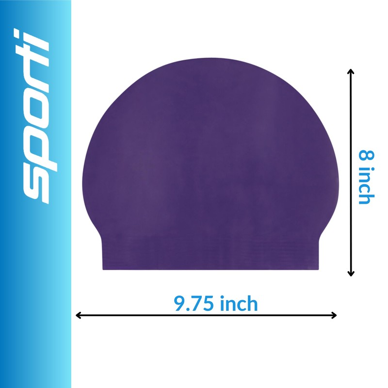 Sporti Gorro de natación de látex, Morado, Talla única