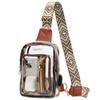 TINYAT Clear Sling Bag - Transparent Crossbody PVC See Through