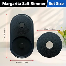 KKJCXY Bar Glass Rimmer – All-in-One Margarita Salt Rimmer Set for Cocktails, Salt and Sugar Rimmer Tray for Drinks – Drink Rimmer, Glass Rimmer for Margarita Rim, Cocktail Rimmer for Bar Tool