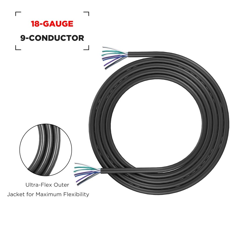 RECOIL RS918-20 Speaker Cable 4-Channel Speaker Wire and Remote Wire,