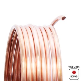 Solid Bare Copper Wire Round, Bright, Half Hard, 1/2 LB 20 Gauge, 157 Feet (Choose 10 to 30 ga.)