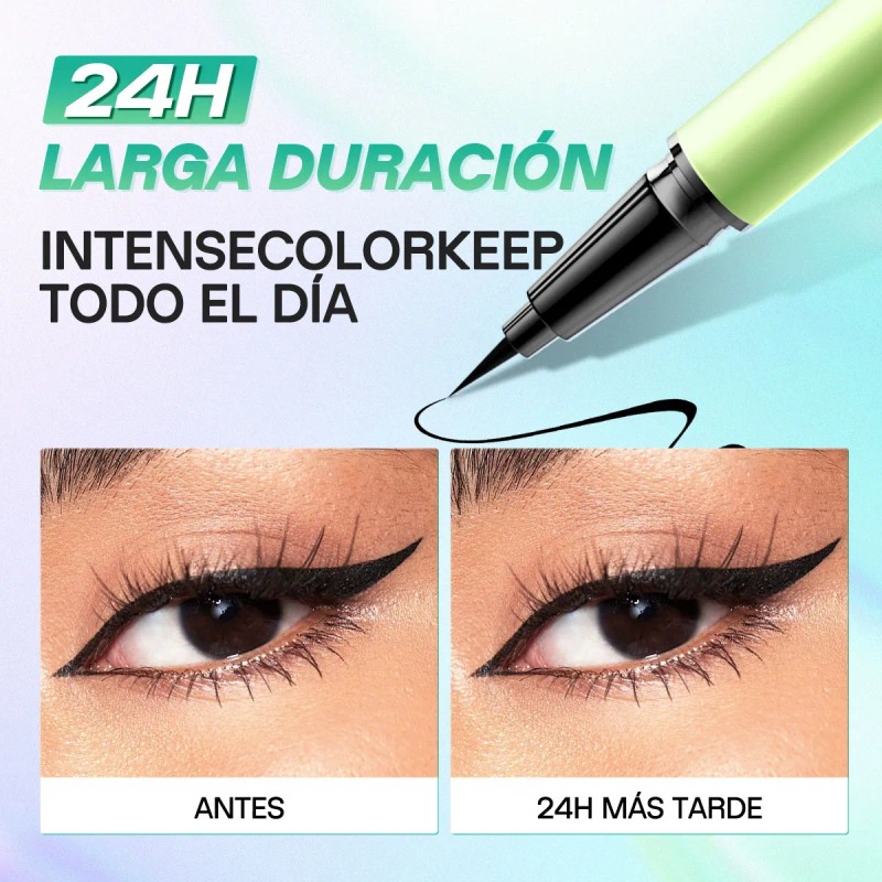 Minimeli Delineador De Ojos Plumín Indeleble Impermeable Negro