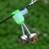 10 Pcs Green Silver Fishing Rod Extra Loud Alarm Dual