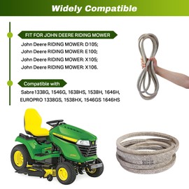 Showingo Drive Belt GX24154 Traction Drive Flat Belt Compatible with John Deere John Deere D105 X105 X106 E100 Models