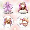 Maxqzin 40Pcs Flower Hair Clips, Mini Crystal Flower Hair Clips