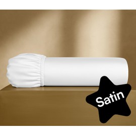 Seralino Mako Satin Fitted Sheet 200 x 200 cm Cotton White High-Quality Bed Sheet 200 x 200 cm Box Spring Bed (up to 30 cm Base Height) 100% Organic Cotton Linen Towel 200 x 200 cm Fitted Sheet 200 x